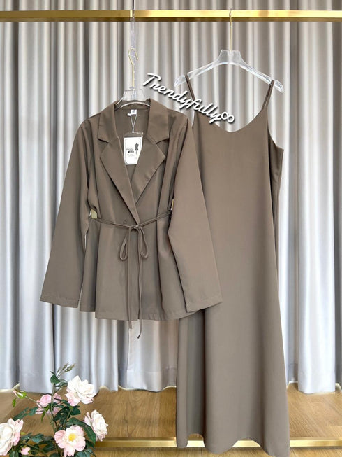 Formal Co-Ord Sets Dress With Blazer